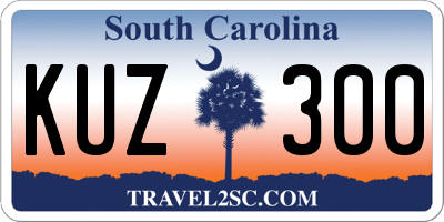 SC license plate KUZ300