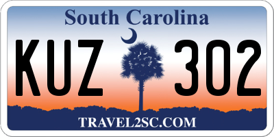SC license plate KUZ302