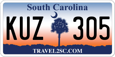 SC license plate KUZ305