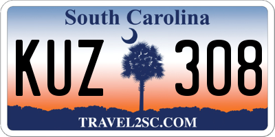SC license plate KUZ308