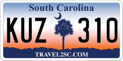 SC license plate KUZ310