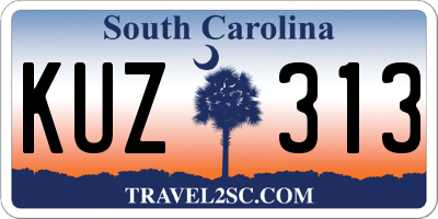 SC license plate KUZ313