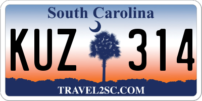SC license plate KUZ314