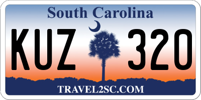 SC license plate KUZ320