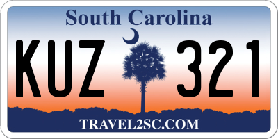 SC license plate KUZ321