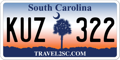 SC license plate KUZ322