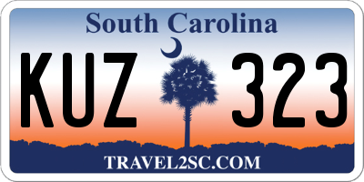 SC license plate KUZ323