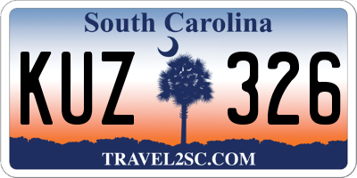 SC license plate KUZ326