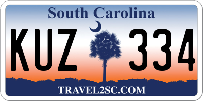 SC license plate KUZ334