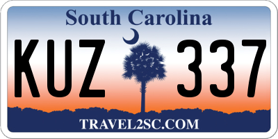 SC license plate KUZ337