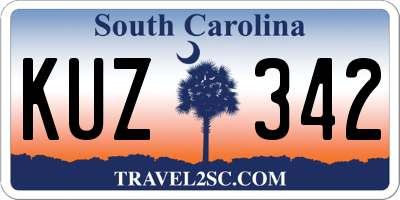 SC license plate KUZ342