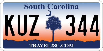 SC license plate KUZ344