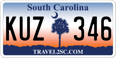 SC license plate KUZ346