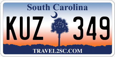 SC license plate KUZ349