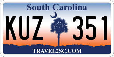 SC license plate KUZ351