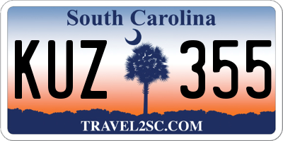 SC license plate KUZ355
