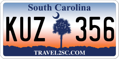 SC license plate KUZ356