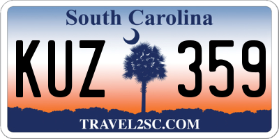 SC license plate KUZ359