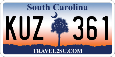 SC license plate KUZ361
