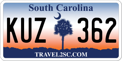 SC license plate KUZ362