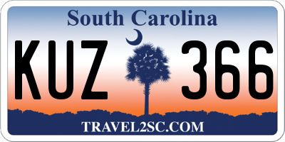 SC license plate KUZ366