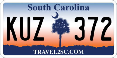 SC license plate KUZ372