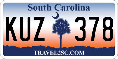 SC license plate KUZ378