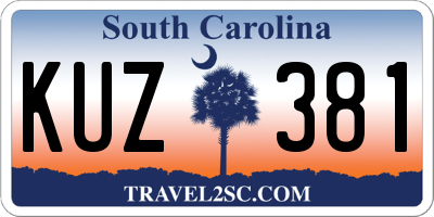 SC license plate KUZ381