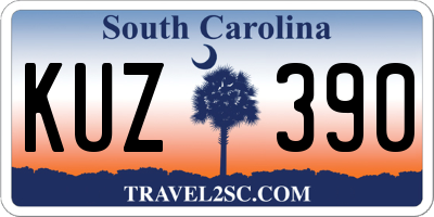 SC license plate KUZ390