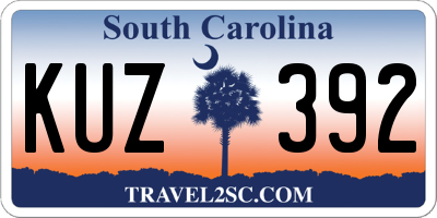 SC license plate KUZ392