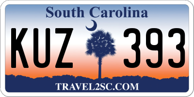 SC license plate KUZ393