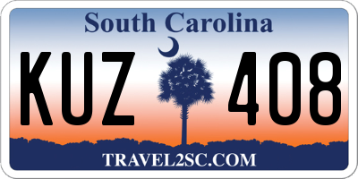 SC license plate KUZ408