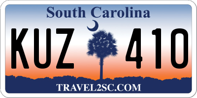SC license plate KUZ410