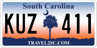 SC license plate KUZ411