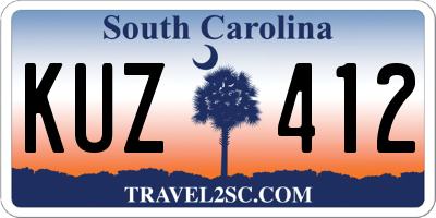 SC license plate KUZ412