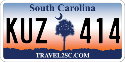 SC license plate KUZ414