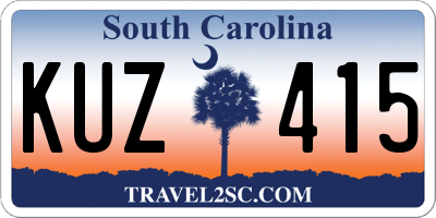 SC license plate KUZ415