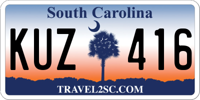 SC license plate KUZ416
