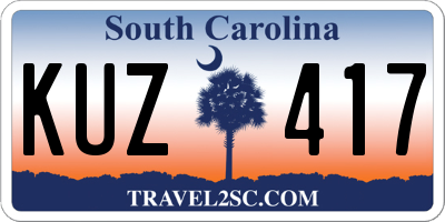 SC license plate KUZ417