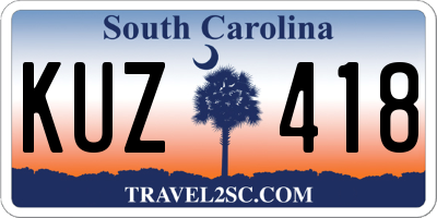 SC license plate KUZ418