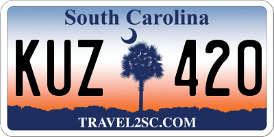 SC license plate KUZ420