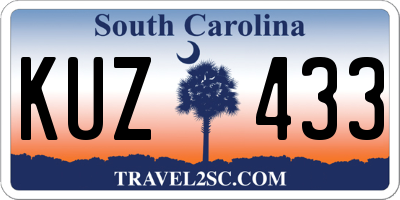 SC license plate KUZ433