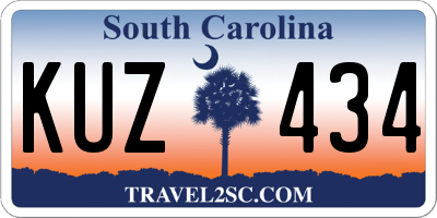 SC license plate KUZ434
