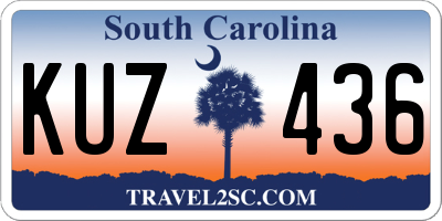 SC license plate KUZ436