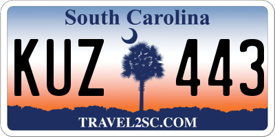 SC license plate KUZ443