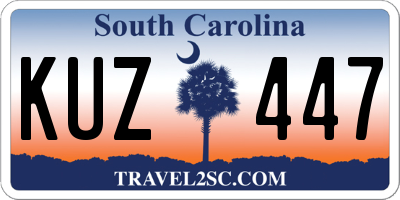 SC license plate KUZ447