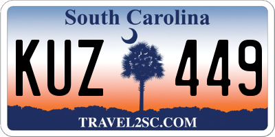 SC license plate KUZ449
