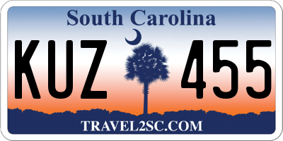 SC license plate KUZ455
