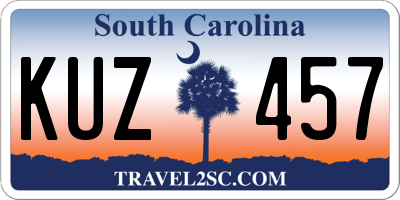 SC license plate KUZ457