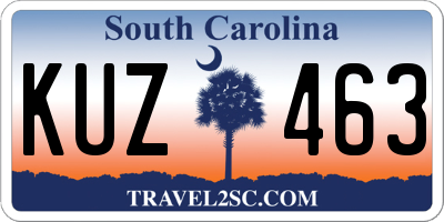 SC license plate KUZ463
